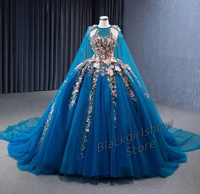 Vestidos De 15 años 2024 Blue Sheath Sleeveless Luxury Elegant Crystal Applique Birthday 15 Dress