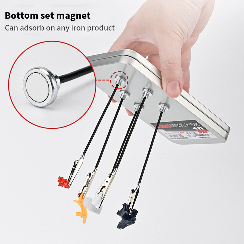Adjustable Model Painting Stand Magnetic Spraying Clamps Clip with Box Bendable Alligator Clip Sticks Model Hobby DIY Tool Set
