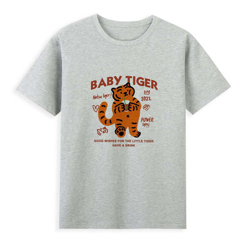 Cartoon tiger druck t-shirt schöne sommer shirts marke gute qualität bequemen t hemd für mädchen A024