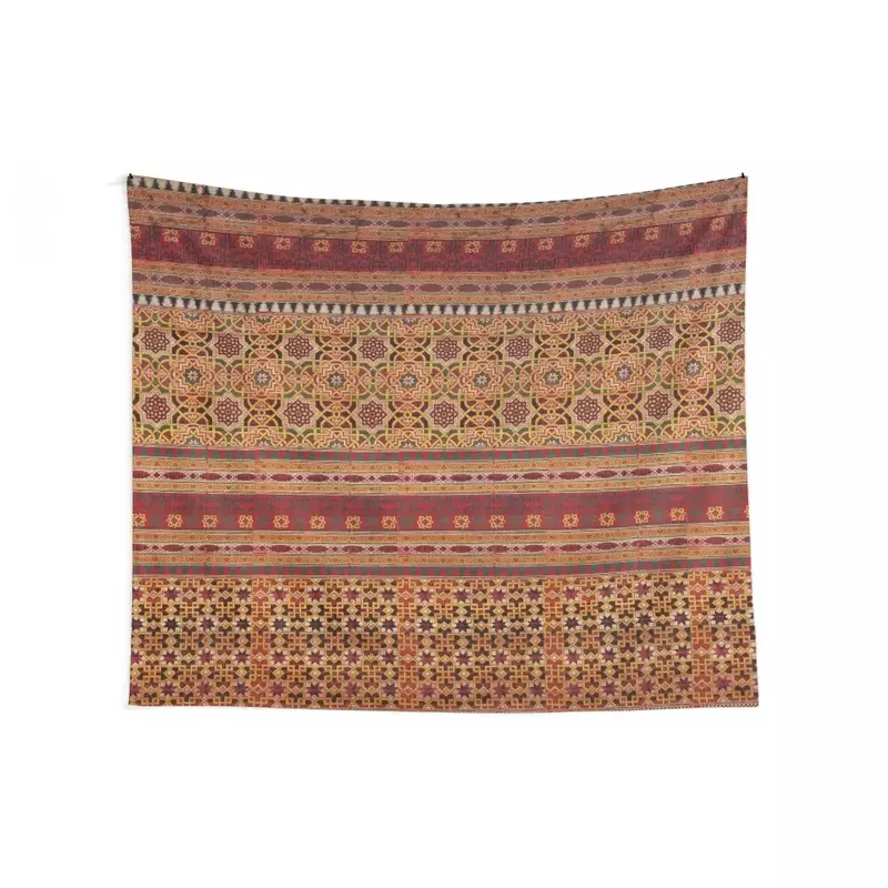 RED ORANGE YELLOW ANTIQUE GEOMETRIC Tapestry House Decor Wall Coverings Tapestry
