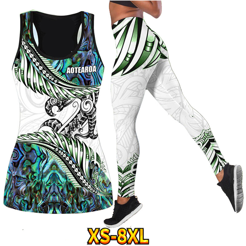 Simple Atmosphere Ladies Breathable Vest Exercise Running Summer Yoga Pants Color Pattern Printed Body Shaping Buttocks XS-8XL