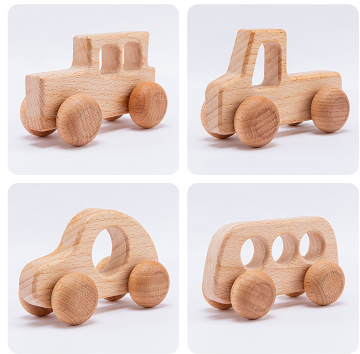 Marbles Aircraft Wooden Building Blocks Children's Wooden Educational Rattles Toy Marbles Cars Model Building Block Ornament