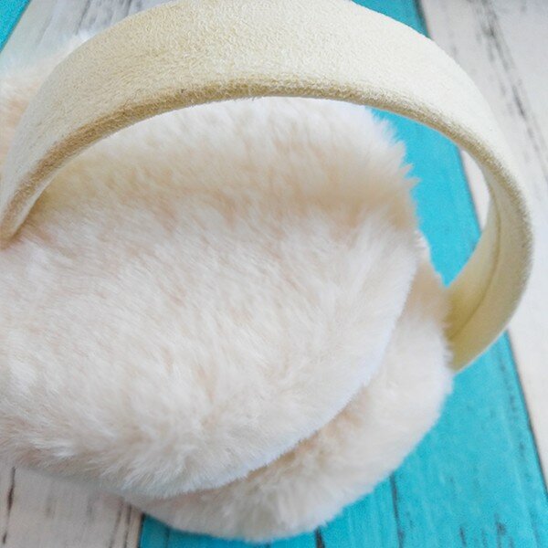 Cuffie antirumore in pile peloso lavorato a maglia con scaldino per le orecchie invernali