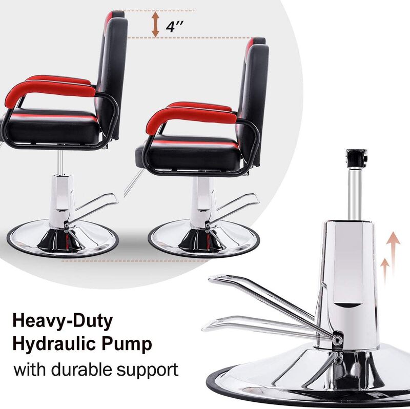 Sedia da barbiere reclinabile idraulica Merax sedia da barbiere per parrucchiere con sedile Extra più ampio 20% e pompa idraulica per impieghi gravosi