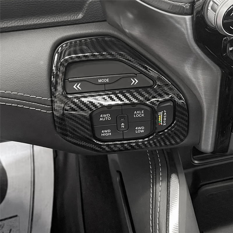 Cubierta embellecedora de marco de botón Swtich de modo de accionamiento Central de coche para Dodge RAM 1500, 2500, 3500, 2019-2023 ABS Interior