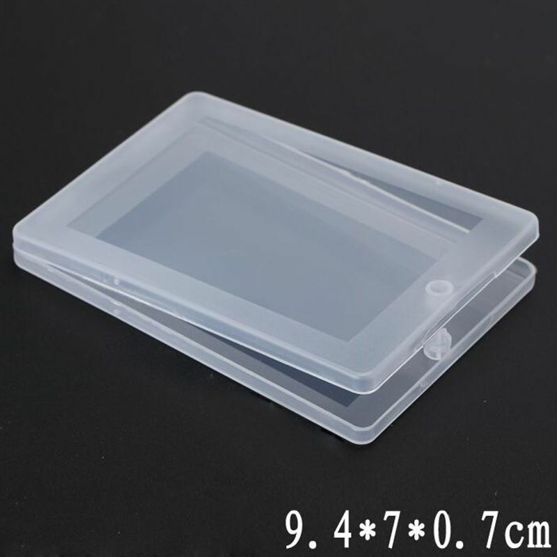 1 PC tragbare Kleine Dünne Kunststoff Transparent Mit Deckel Sammlung Container Fall Lagerung Box Für Karte, Bank Karte, papier Handtuch