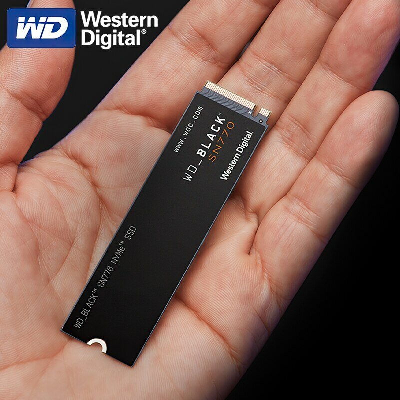 SN770 WD ดิจิตอลตะวันตก500GB 1TB 2TB SSD NVMe Gen4 PCIe M.2 2280 PCIE 4.0 X4ไดรฟ์ดิสก์สถานะของแข็งภายในสำหรับเดสก์ท็อป PS5