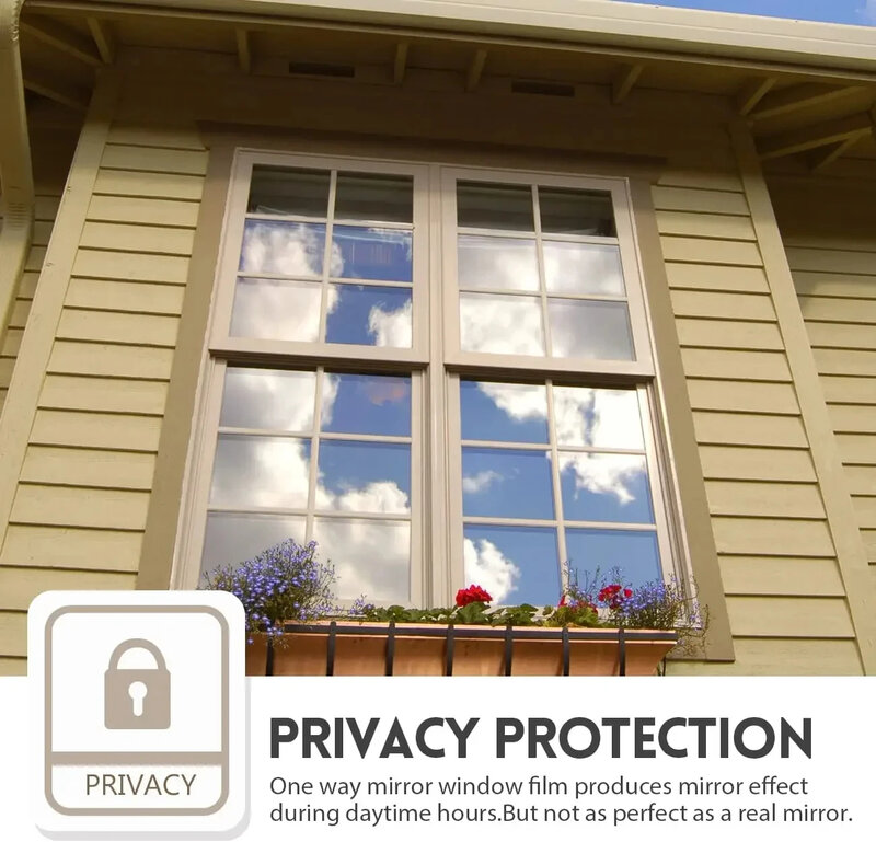 Pellicola per la Privacy della finestra Anti-aspetto pellicola adesiva per specchio in vinile adesivi per schermo in vetro per auto unidirezionali rotoli strumenti di protezione della casa Anti UV