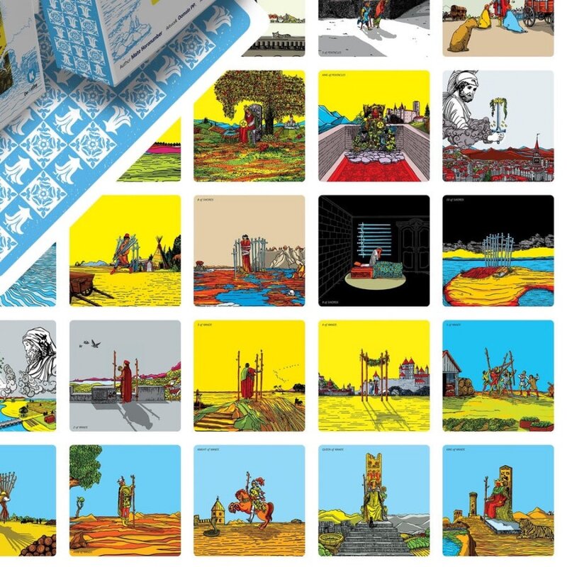 RWS tarjetas de Tarot gran angular, edición compacta, 78 piezas, 2 tarjetas especiales de Marco en caja rígida de dos piezas, 7x7cm