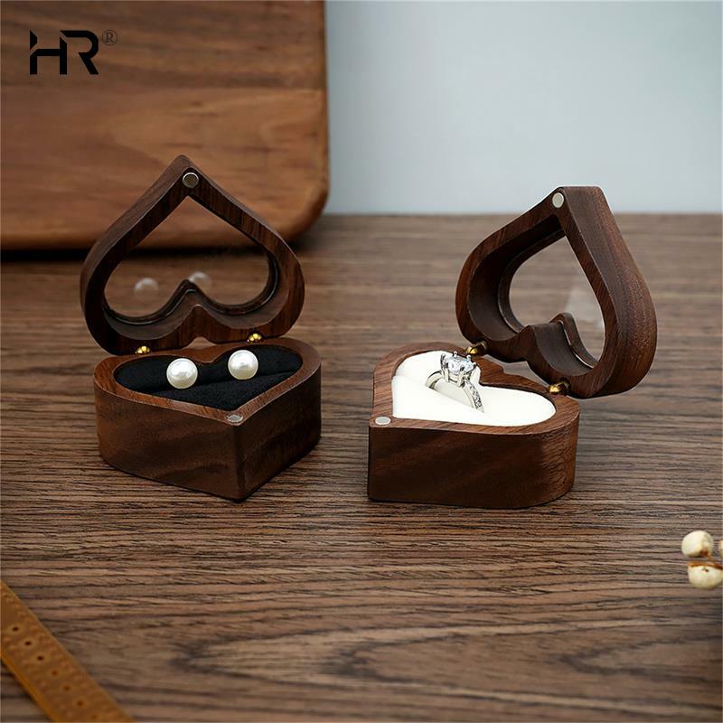 Portagioie in legno portagioie portagioie da viaggio di grande capacità scatola portaoggetti per orecchini anello per orecchini custodia per regali da donna