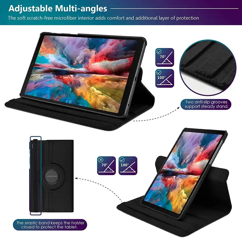 360 Roterende Behuizing Voor Samsung Galaxy Tab A8 10.5 SM-X200 Tablet Galaxy Tab S9 S7 S8 11 A7 Lite 8.7 A7 S6 Lite 10.4 A9 Plus Cover