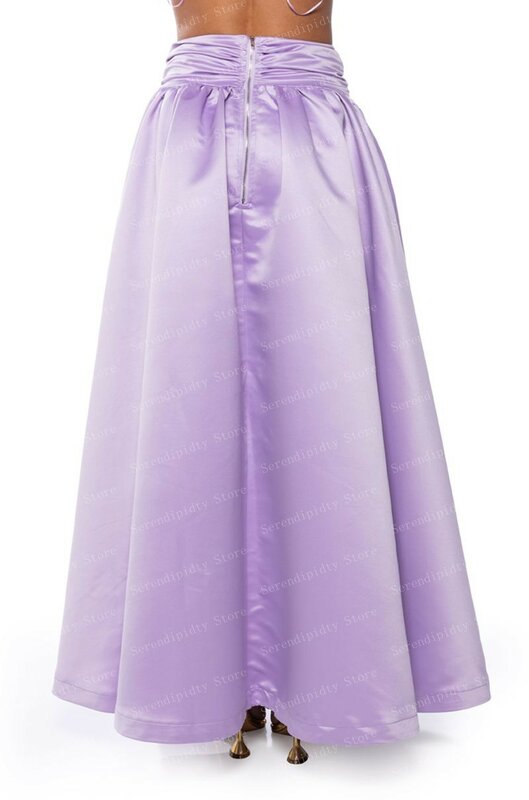 Ever Aazole-Jupe trapèze longue en satin µ, taille haute, longueur au sol, jupe de Rhavec fermeture éclair, sur mesure, vêtements pour femmes