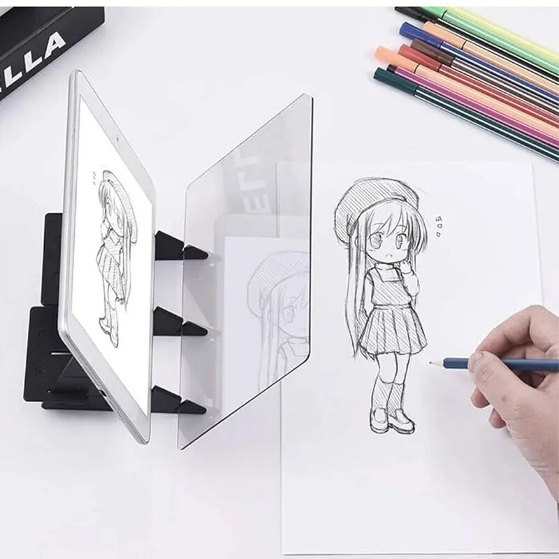 ABS Optical Drawing Tracing Board, Prancheta leve portátil, Melhore as habilidades de desenho