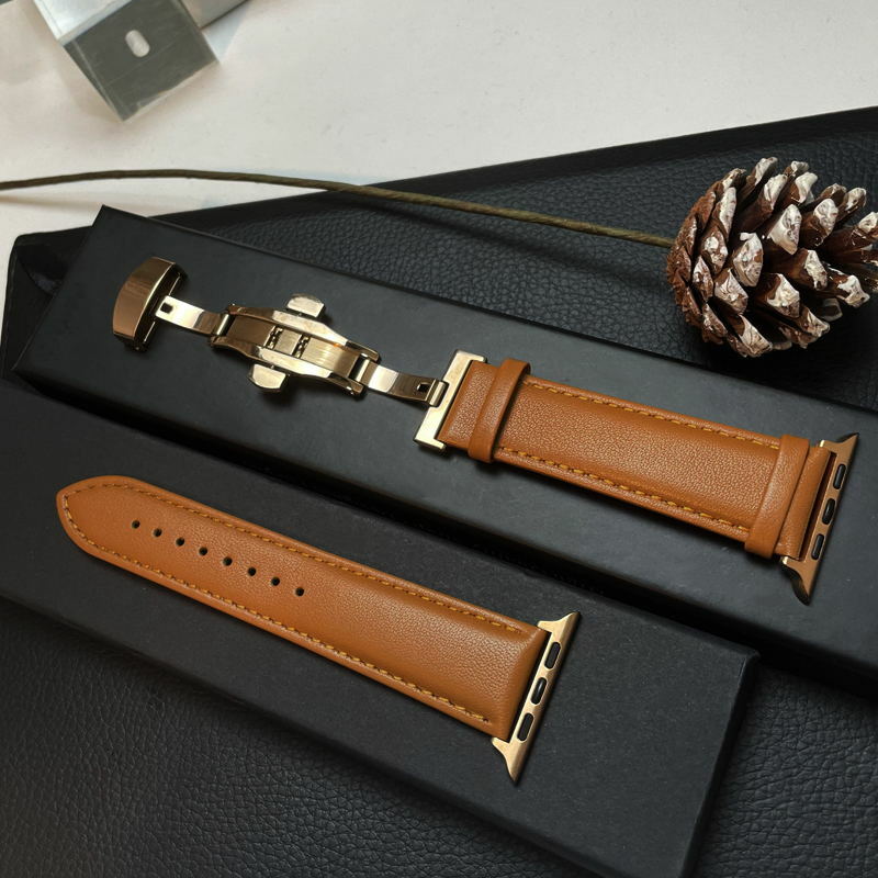 Genuine Leather For Apple watch band 45mm 41mm 44mm 40mm 42mm 38mm 49mm correa bracelet iwatch series 7 5 SE 6 8 9 ultra 2 strap