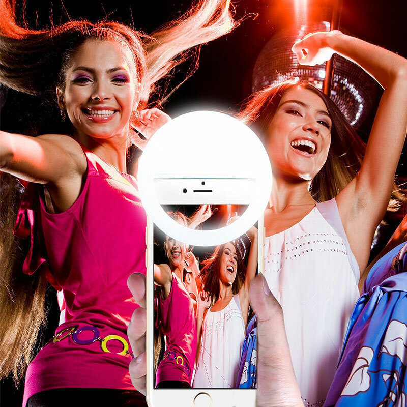 Selfie حلقة ضوء مشبك صغير AA بطارية 3 طرق تعزيز التصوير الجمال مصباح أضواء آيفون سامسونج هواوي الهاتف الذكي