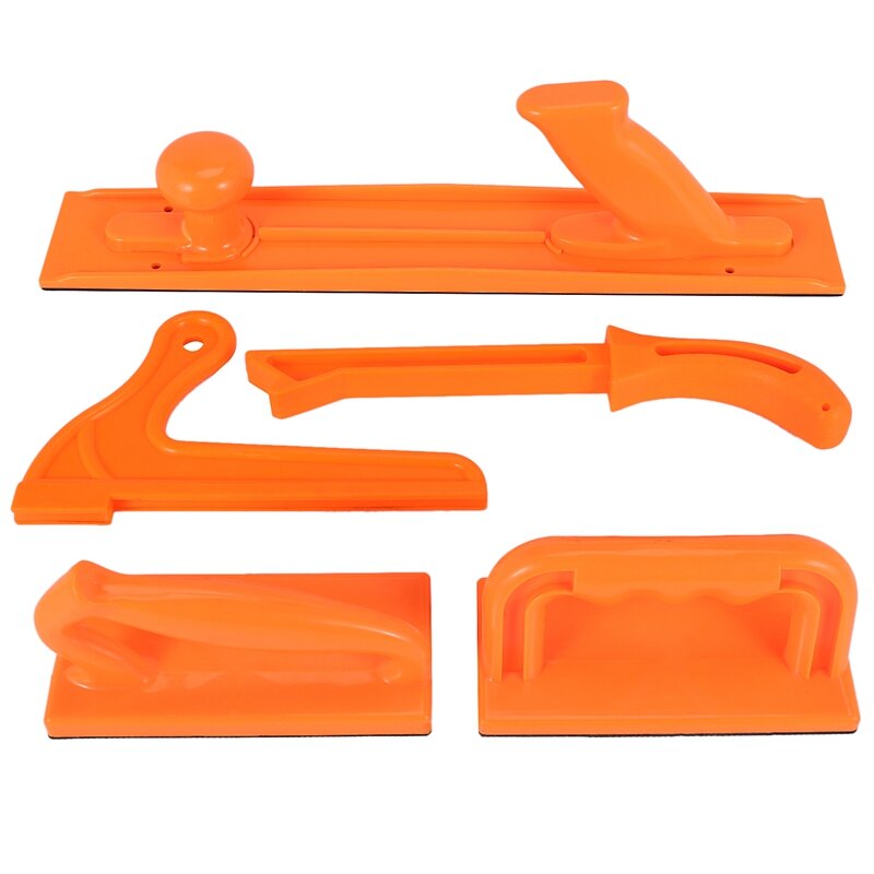 Strumenti per la lavorazione del legno 5 pezzi di plastica per sega da tavolo Push Block e Stick Package -Orange