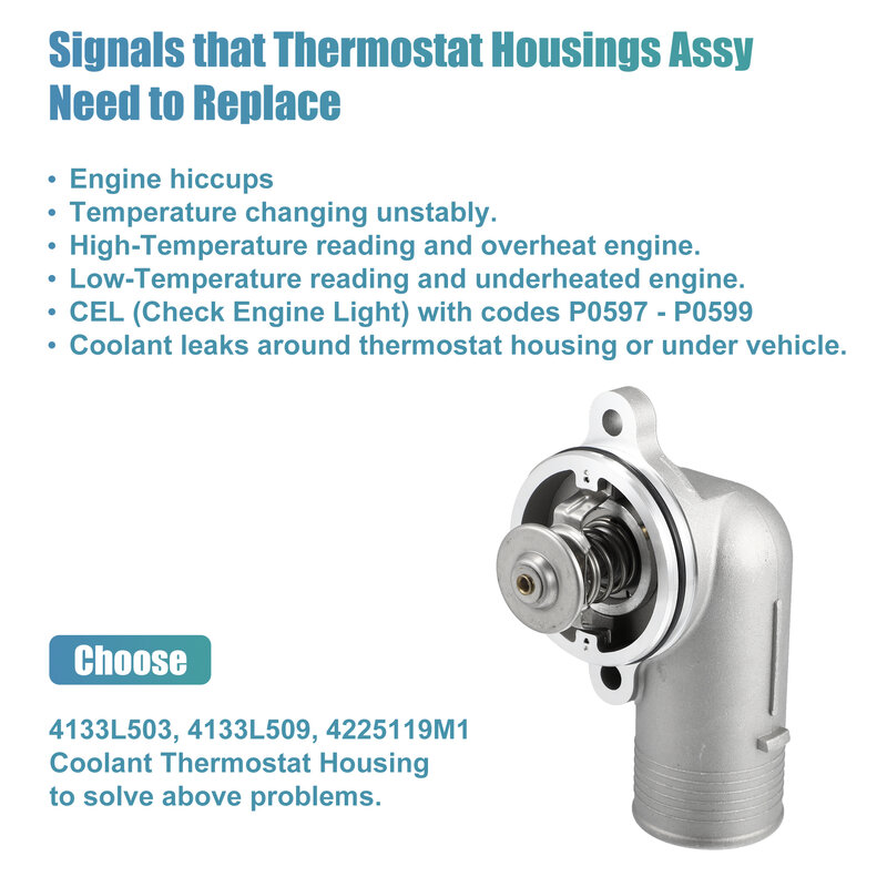 X autohaux auto motor termostato refrigerante habitação assembléia 4133l508 para perkins vários acessórios do termostato carro