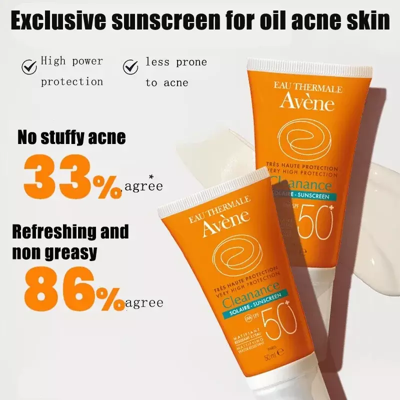 50ml originale Solaire Suncreen rinfrescante doppia cura controllo dell'olio controllo dell'acne protezione solare per il viso SPF 50 + PA ++ protezione solare cura della pelle