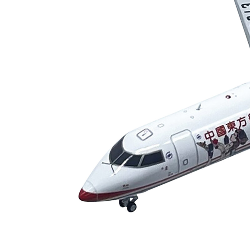 Diecast China Eastern CRJ-200ER  Civil aviation Passenger Plane Alloy Model 1:200  Scale Toy Gift Collection Display