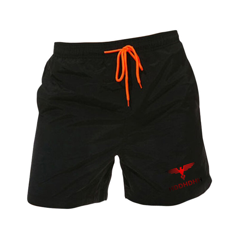 HDDHDHH pantalones cortos con estampado de marca para hombre, Pantalón deportivo informal de Fitness, pantalones de playa con cordón elástico de cintura alta para verano