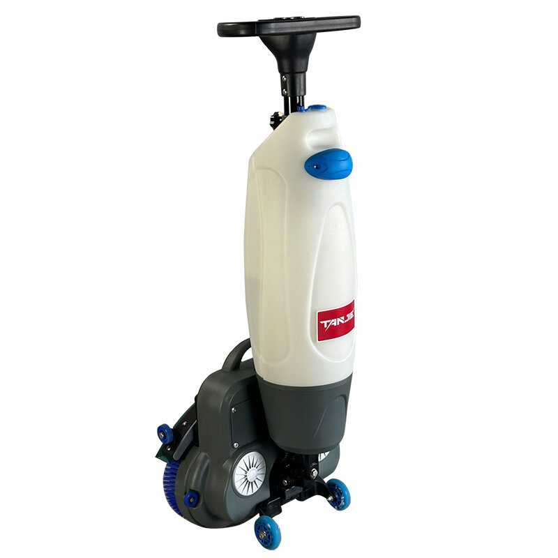 mini floor scrubber walk behind double brush cleaning equipment in high cleaning efficiency at attractive prices