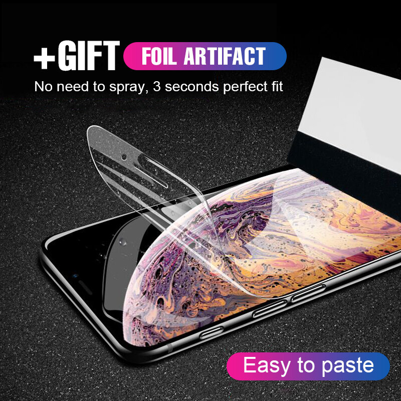 3PCS Soft Hydrogel Film For iPhone 11 12 13 14 15 Pro XS Max XR X 7 8 Plus Protective TPU Film Screen Protector Not Glass