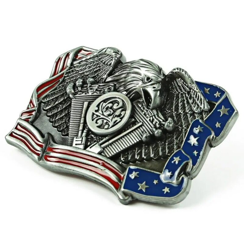 مشبك حزام رعاة البقر الغربي ، علم الولايات المتحدة الأمريكية ، حزام النسر