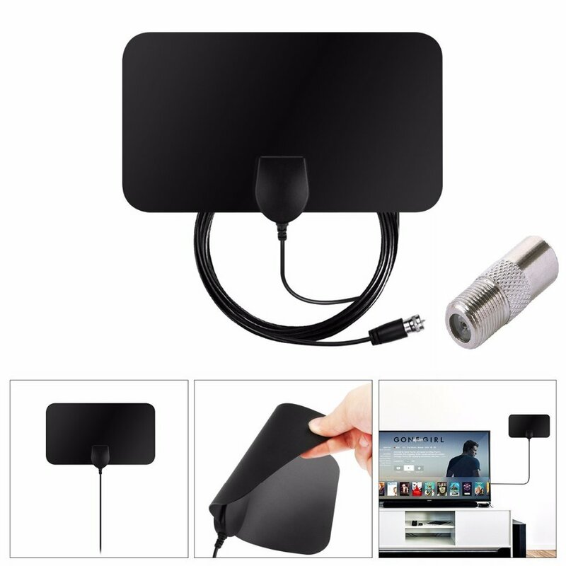 Digital TV Antenna Booster Hign Gain High Definition Aerial HD Flat Indoor Active Aerial For Car Antenna Travel Smart TV 1080P