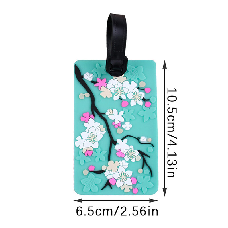 Portable Label Flower Pattern Luggage Travel Tag Suitcase ID Address Anti-lost Pendant Baggage Boarding Tag Luggage Accessories