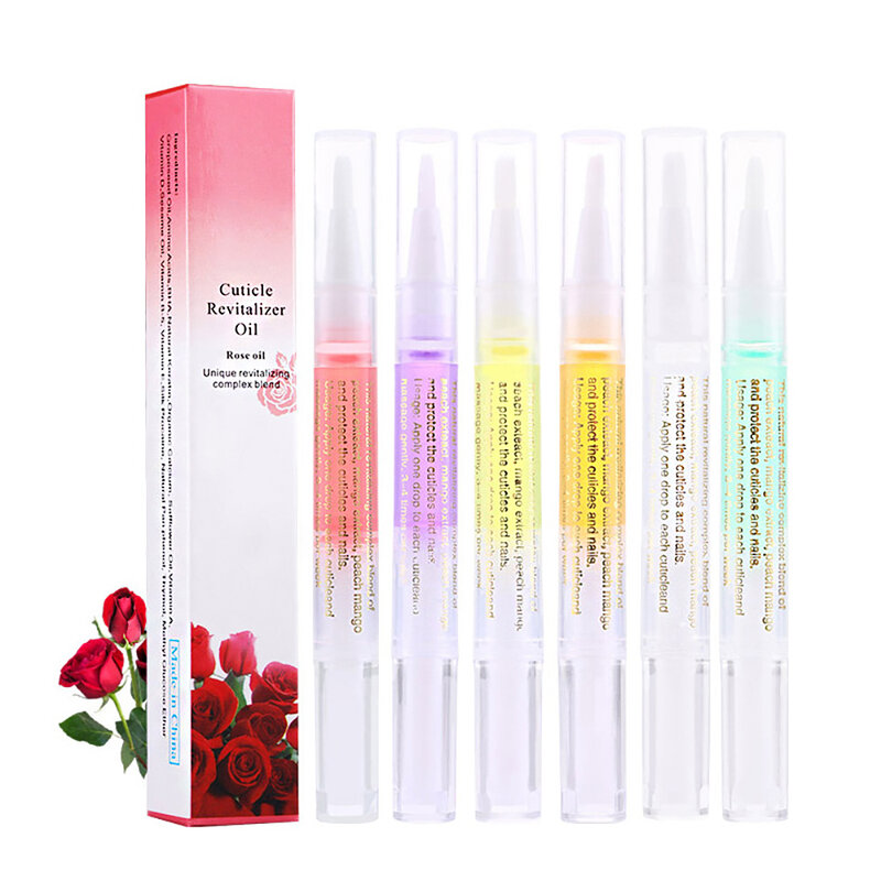 6pcs Cuticle Oil Pen for Nails Cuticle Oil for Nails with Brush Nail Cuticle Oil Pen Kit