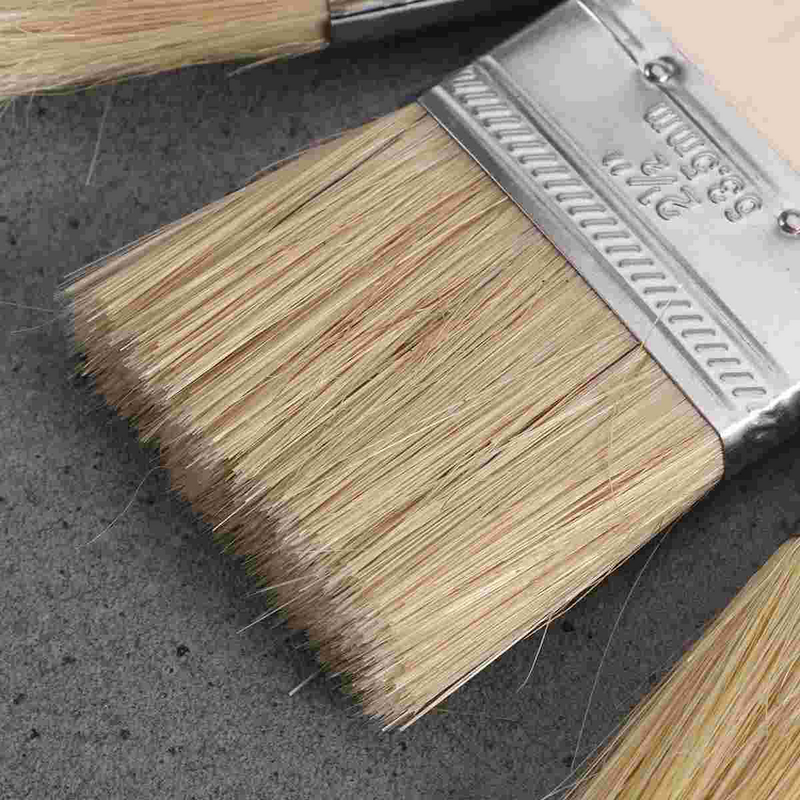 Cepillo de pintura con mango de madera para pared y muebles, fácil de limpiar, cepillo de limpieza de madera
