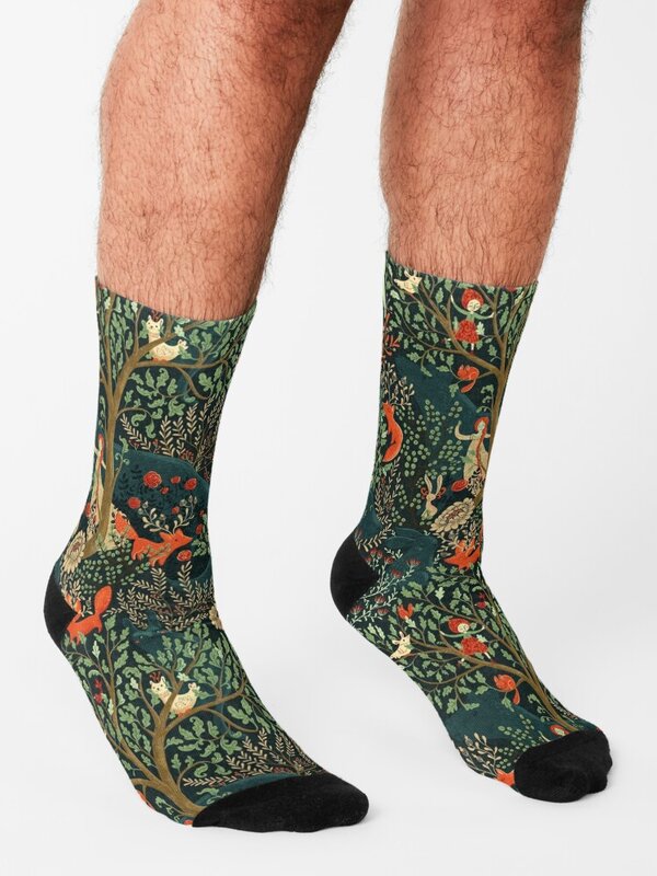 Whimsical Wonderland calcetines con estampado, moda, ideas para regalos de San Valentín, hombres y mujeres