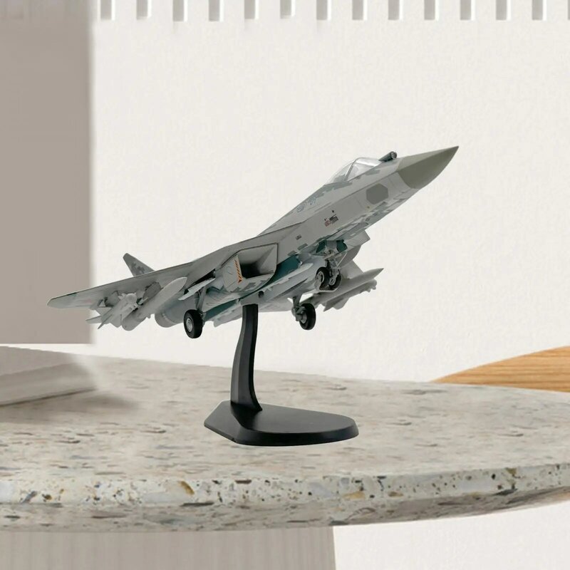 SU-57 Diecast brinquedo modelo para o menino, Alloy Plane, presente coleção