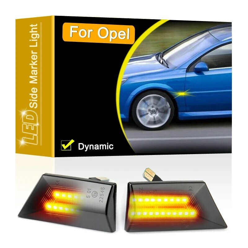 Smoked Lens Waterproof LED Side Fender Marker Lamp Flowing Turn Signal Light For Opel Vectra C 2002-2008 Signum 2003-2008