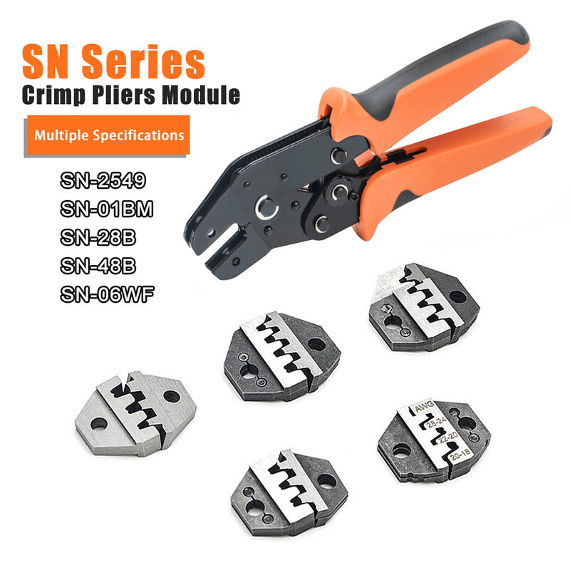 SN Crimp Pliers Jaws Plug Tube Insulated Non-Insulated Terminals 01BM/2549/28B/48B/06WF Jaw Crimping Tool Dies