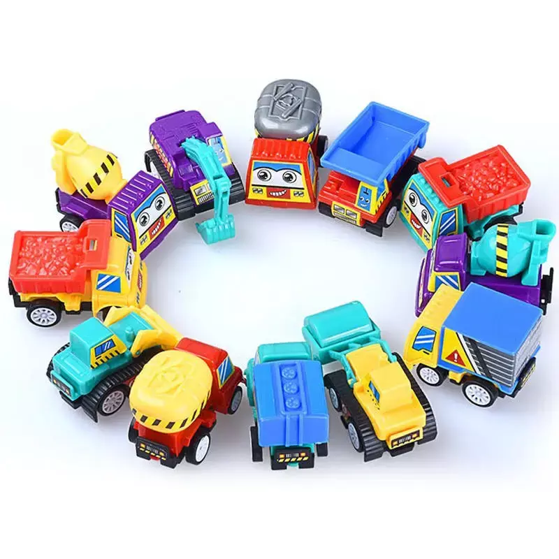 6pcs Car Model Toy Pull Back Car Toys Mobile Vehicle Engineering Vehicle Model Kid Mini Cars Boy Gift Diecasts Toy Children
