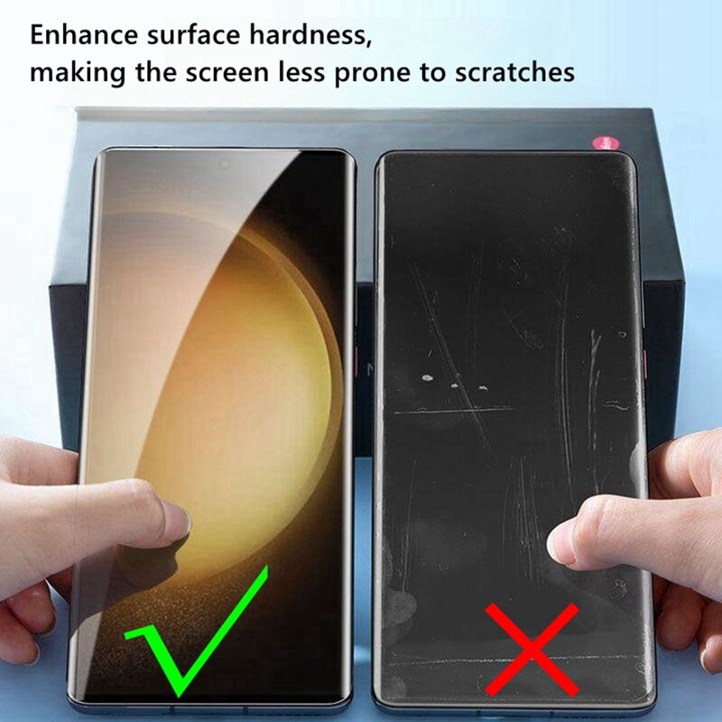 1-3 Stück gebogene Displays chutz folie für Samsung Galaxy S23 Ultra , S22 Ultra, S21 Ultra, für S24 Ultra Keramik folie