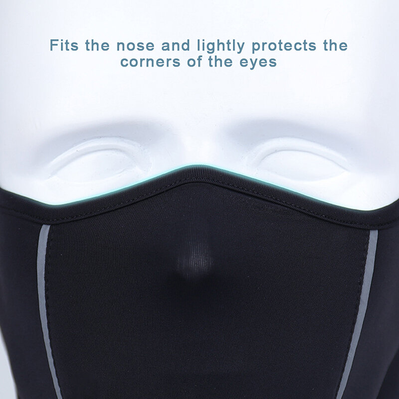Máscara de media cara reflectante para montar por la noche, protector solar de seda de hielo, a prueba de polvo, cuello, bufanda deportiva, Bandana para hombres y mujeres, Verano