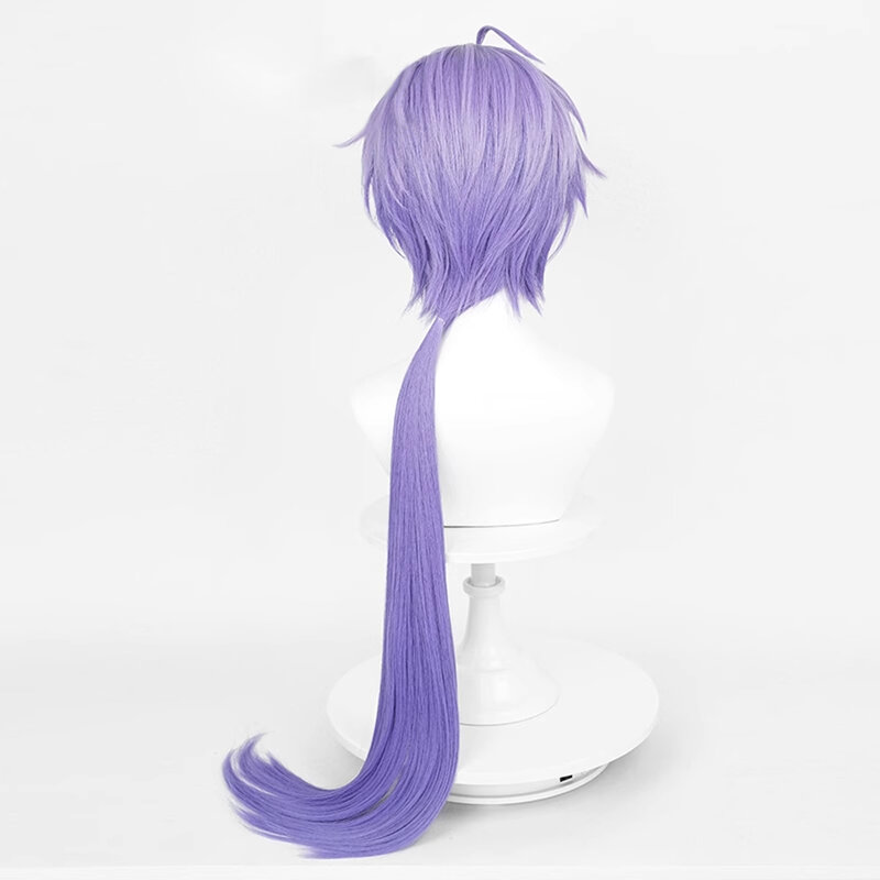 VICWIG NU carnival Kuya Wig Synthetic Men Short Long Straight Purple Game Cosplay Fluffy Heat Resistant Hair Wig for Party