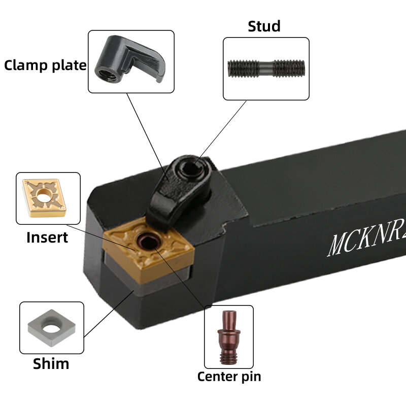 HENGXIN portautensili per tornitura esterna MCKNL MCKNR CNMG120408 inserti in metallo duro CNMG MCKN Lather CNC Machine Bar CNMG utensili da taglio