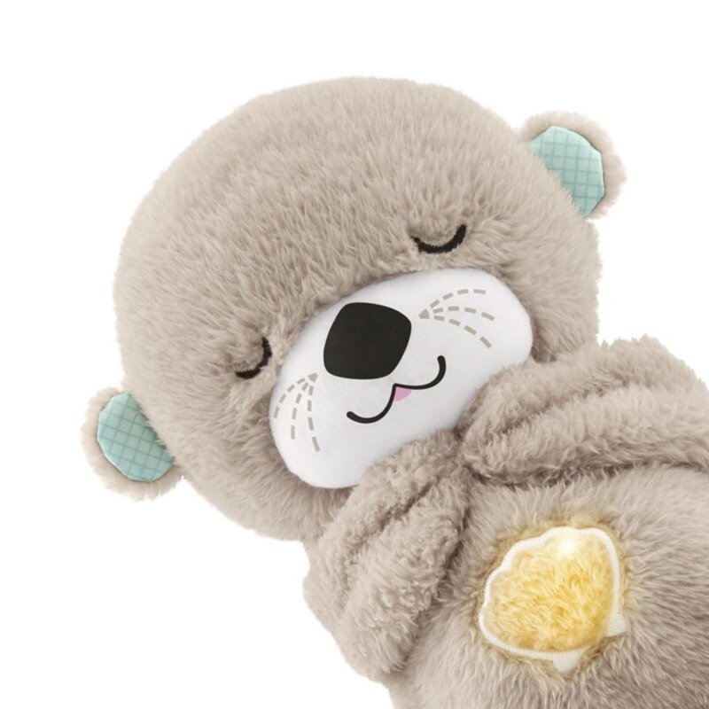 Baby Sound Machine Soothe 'N Snuggle Otter Portable Plush Baby Toy With Sensory Details Music Lights Durable