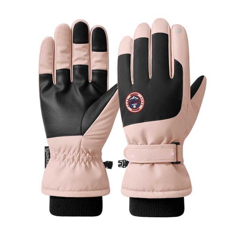 Лыжные перчатки для мужчин и женщин, водонепроницаемые и ультратонкие перчатки для сноуборда, велосипедные спортивные ветрозащитные перчатки с изоляцией для снега