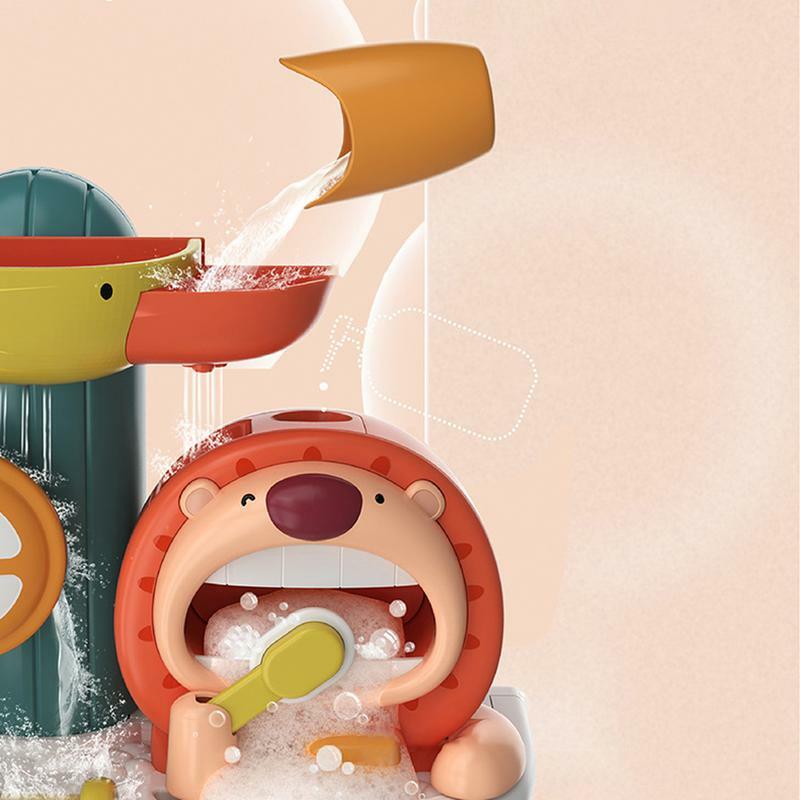 Bath Toys For Toddlers Baby Bath Bubble Machine Safe And Durable Play Water Bathroom Toys Cute Lion Bath Toy For Boys And Girls