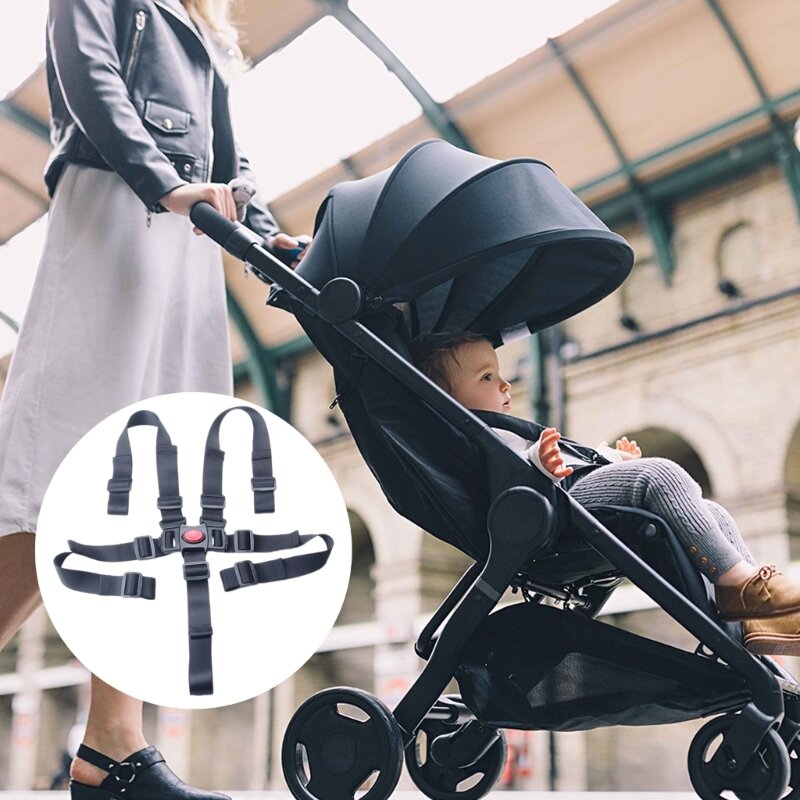 Q0KB 여행 친화적인 아기 유모차 안전 벨트 접이식 아기 안전 벨트 쉬운 여행을 위한 경량 유모차 안전 벨트