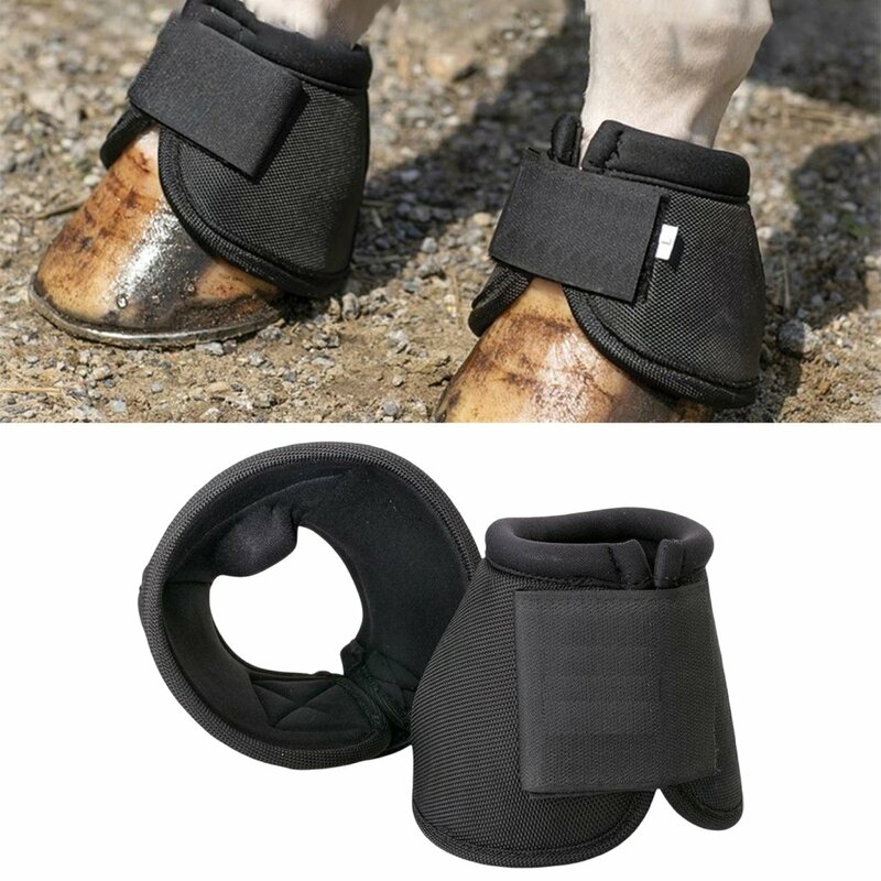 Horse Bell Boot Equine Hoof Boot Quick Drying & Comfort Heavy Duty Protection Equestrian Accessories Equipment Pair Durable