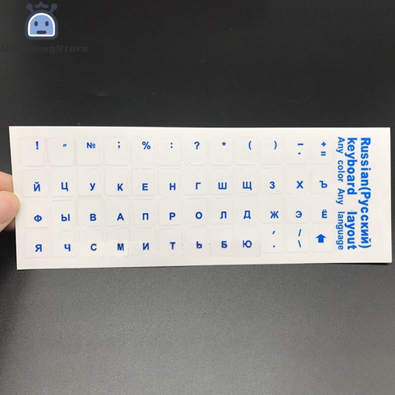 Stiker Keyboard transparan Rusia Universal untuk Laptop huruf penutup Keyboard untuk Notebook komputer PC perlindungan debu