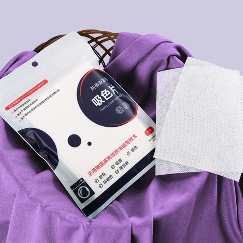 กระดาษซักผ้าจำนวน100ชิ้นผ้าสำหรับซักผ้าชิ้นผ้าสีสำหรับย้อมผ้าชิ้นดูดซับสีซัก