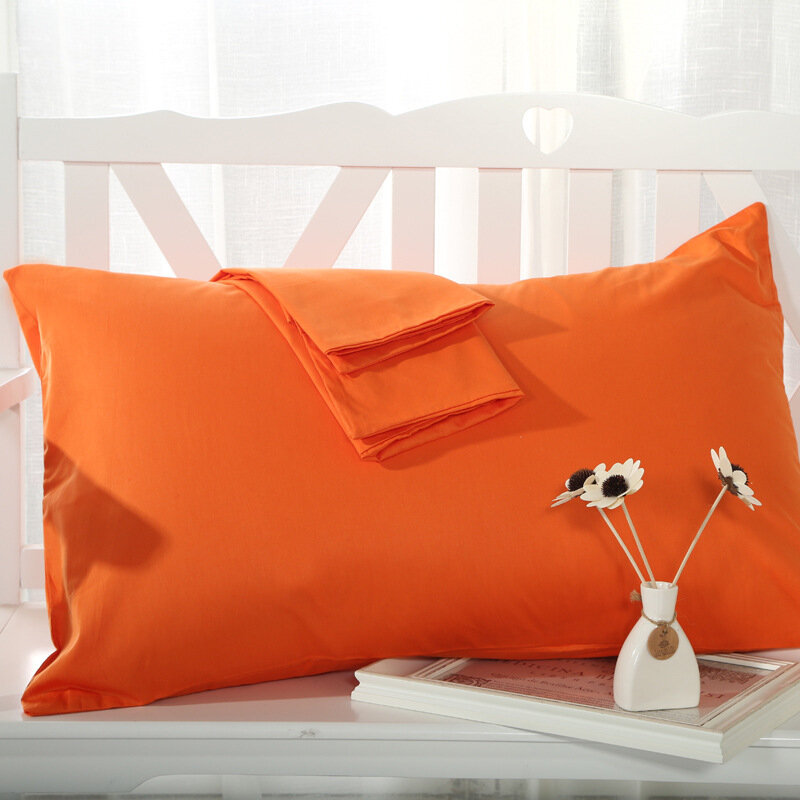 48x74cm Cotton Pillowcase Soft Comfortable Solid Color Pillow Case Queen King Sleeping Pillows Covers Pillowcases Home Textile