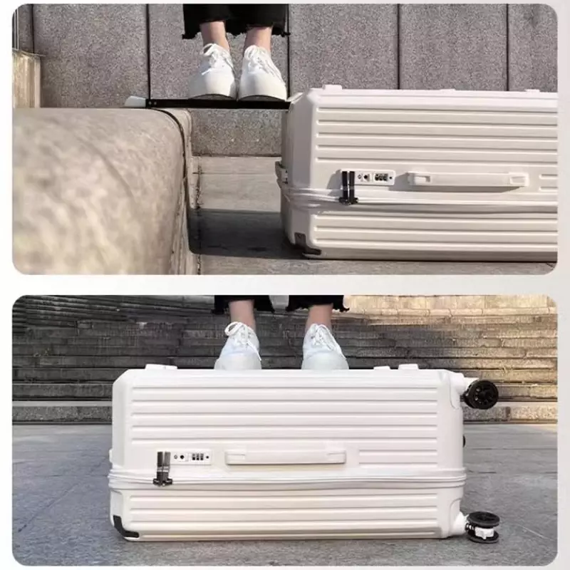Roda lima kapasitas besar troli tebal kotak roda Universal untuk pengiriman luar negeri kata sandi koper kasus bagasi
