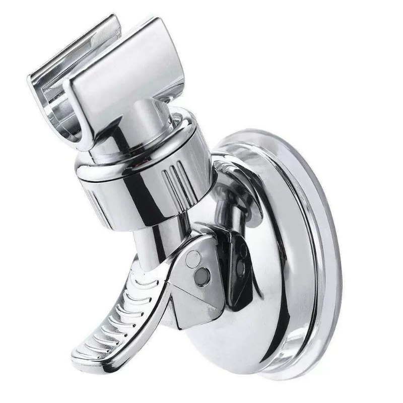 Universal Adjustable Hand Shower Holder Suction Cup Holder Full Plating Shower Rail Head Holder Bathroom Bracket Stable Rotation